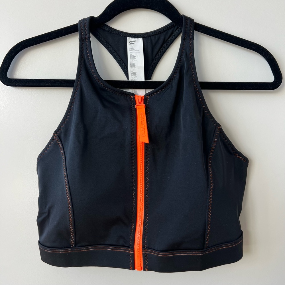 Fabletics High Tide Zip-Front Swim Top